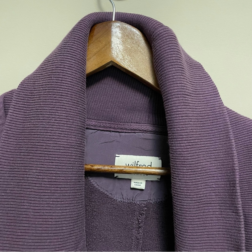 Aritzia Wilfred Ribbed Knit Diderot Cocoon Cardigan Women’s XXS Merlot - Picture 2 of 10